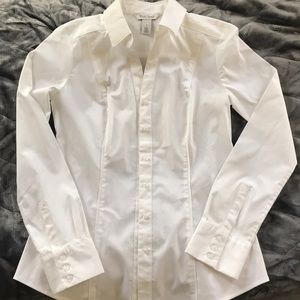 WHBM White collared button down. Women’s size 2
